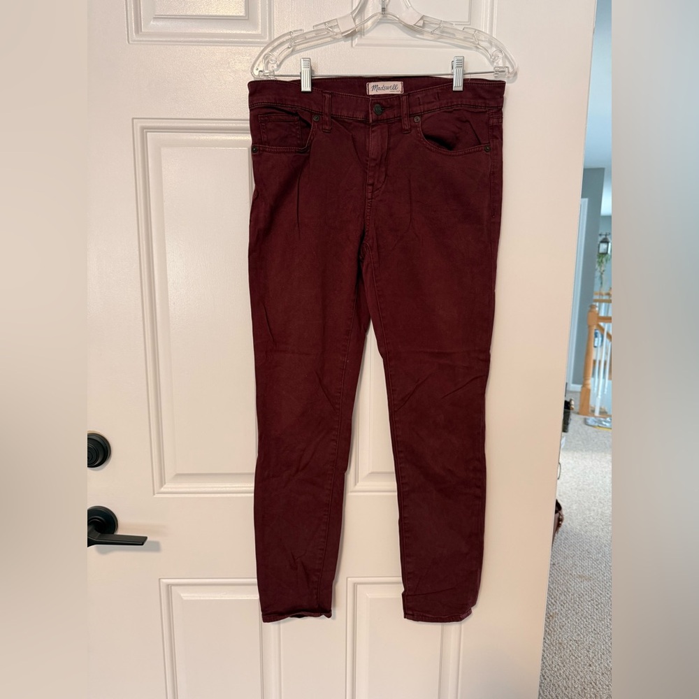 Madewell Burgundy Skinny Pants size 29